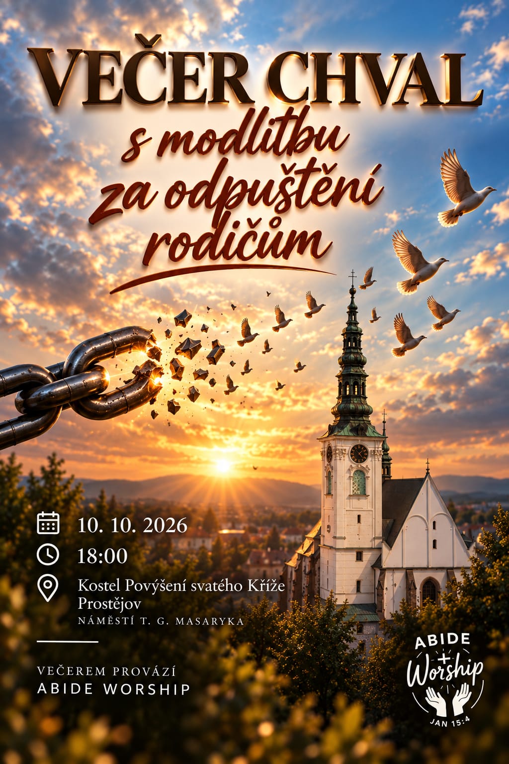 Večer chval s modlitbou za odpuštění rodičům